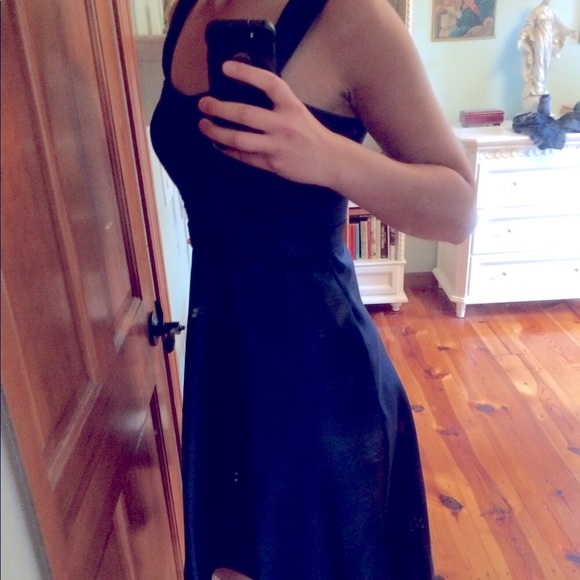 David’s Bridal blue flare dress size 2 - Picture 2 of 3